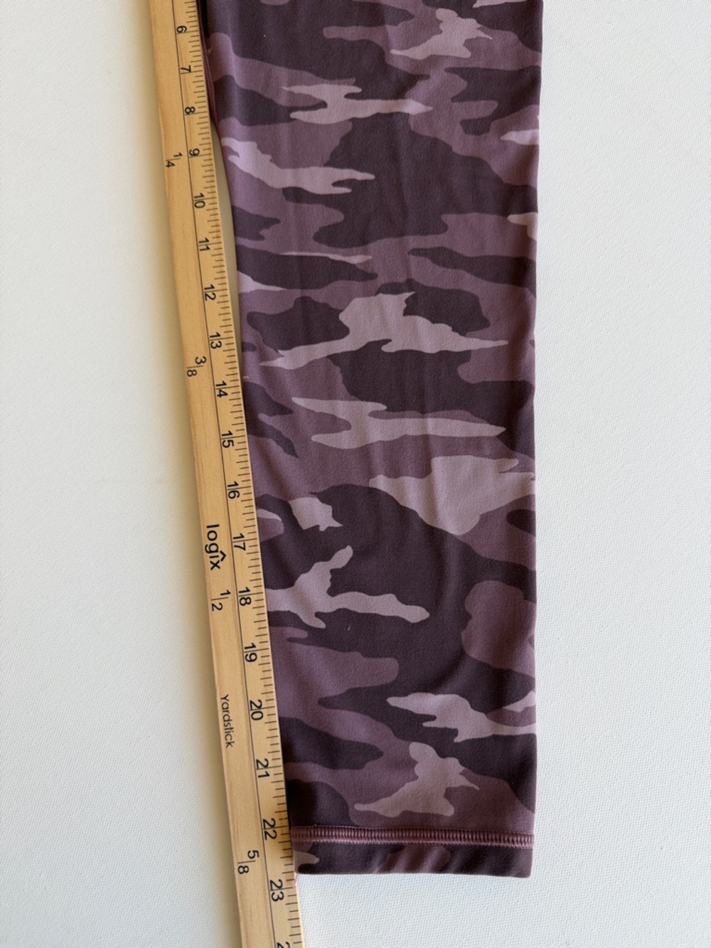 Athleta Elation 7/8 Leggings L Mauve Purple Camo High Rise Yoga Pants - Picture 9 of 11